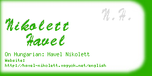 nikolett havel business card